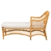 bali & pari Bruno Natural Rattan Chaise Lounge Chair with Cushion - Handwoven Wicker Accent Lounger with Rounded Backrest and Arms for Living Room, Bedroom or Sunroom - Bruno-Light Honey/Rattan-Cushion-Lounger