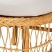 bali & pari Bruno Natural Rattan Chaise Lounge Chair with Cushion - Handwoven Wicker Accent Lounger with Rounded Backrest and Arms for Living Room, Bedroom or Sunroom - Bruno-Light Honey/Rattan-Cushion-Lounger