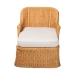 bali & pari Cesar Natural Rattan Chaise Lounge Chair with Cushion - Handwoven Wicker Accent Lounger with Rounded Backrest and Arms for Living Room, Bedroom or Sunroom - Cesar-Light Honey/Rattan-Cushion-Lounger