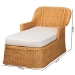 bali & pari Cesar Natural Rattan Chaise Lounge Chair with Cushion - Handwoven Wicker Accent Lounger with Rounded Backrest and Arms for Living Room, Bedroom or Sunroom - Cesar-Light Honey/Rattan-Cushion-Lounger