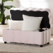 Baxton Studio Paulina Velvet Storage Bench - Lift Top Accent Bench with Interior Storage and Scalloped Outline for Bedroom or Living Room, Light Pink - BBT3246-Light Pink Velvet-Storage-Bench