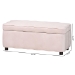 Baxton Studio Paulina Velvet Storage Bench - Lift Top Accent Bench with Interior Storage and Scalloped Outline for Bedroom or Living Room, Light Pink - BBT3246-Light Pink Velvet-Storage-Bench