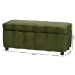 Baxton Studio Paulina Velvet Storage Bench - Lift Top Accent Bench with Interior Storage and Scalloped Outline for Bedroom or Living Room, Moss Green - BBT3246-Moss Green Velvet-Storage-Bench