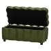 Baxton Studio Paulina Velvet Storage Bench - Lift Top Accent Bench with Interior Storage and Scalloped Outline for Bedroom or Living Room, Moss Green - BBT3246-Moss Green Velvet-Storage-Bench