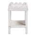 bali & pari Sumana Natural Rattan Side Table - Handwoven Wicker 2-Tier Accent End Table with Scalloped Tray Top for Living Room, White - WS069-White Rattan-Side Table