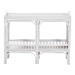 bali & pari Lombok Natural Rattan Console Table - Handwoven Wicker 2-Tier Accent Table with Raised Tray Top for Living Room or Entryway, White - Lombok-Rattan-White-Console Table