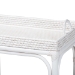 bali & pari Lombok Natural Rattan Console Table - Handwoven Wicker 2-Tier Accent Table with Raised Tray Top for Living Room or Entryway, White - Lombok-Rattan-White-Console Table