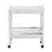 bali & pari Lombok Natural Rattan Wine Cart - Handwoven Wicker 2-Tier Mobile Bar Cart with Raised Tray Top Kitchen or Lounge, White - Lombok-Rattan-White-Cart