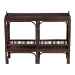 bali & pari Lombok Natural Rattan Console Table - Handwoven Wicker 2-Tier Accent Table with Raised Tray Top for Living Room or Entryway, Espresso - Lombok-Rattan-Coffee Bean-Console Table