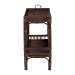 bali & pari Lombok Natural Rattan Console Table - Handwoven Wicker 2-Tier Accent Table with Raised Tray Top for Living Room or Entryway, Espresso - Lombok-Rattan-Coffee Bean-Console Table
