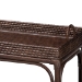 bali & pari Lombok Natural Rattan Console Table - Handwoven Wicker 2-Tier Accent Table with Raised Tray Top for Living Room or Entryway, Espresso - Lombok-Rattan-Coffee Bean-Console Table