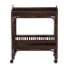 bali & pari Lombok Natural Rattan Wine Cart - Handwoven Wicker 2-Tier Mobile Bar Cart with Raised Tray Top Kitchen or Lounge, Espresso - Lombok-Rattan-Coffee Bean-Cart