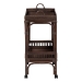 bali & pari Lombok Natural Rattan Wine Cart - Handwoven Wicker 2-Tier Mobile Bar Cart with Raised Tray Top Kitchen or Lounge, Espresso - Lombok-Rattan-Coffee Bean-Cart