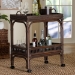 bali & pari Lombok Natural Rattan Wine Cart - Handwoven Wicker 2-Tier Mobile Bar Cart with Raised Tray Top Kitchen or Lounge, Espresso - Lombok-Rattan-Coffee Bean-Cart