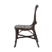 bali & pari Irene Natural Rattan Dining Chair - Handwoven Wicker Accent Chair with Lattice Backrest for Kitchen or Dining Room - Irene-Coffee Bean-Rattan-DC