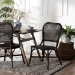 bali & pari Irene Natural Rattan Dining Chair - Handwoven Wicker Accent Chair with Lattice Backrest for Kitchen or Dining Room - Irene-Coffee Bean-Rattan-DC