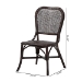 bali & pari Irene Natural Rattan Dining Chair - Handwoven Wicker Accent Chair with Lattice Backrest for Kitchen or Dining Room - Irene-Coffee Bean-Rattan-DC