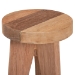 bali & pari Sayen Acacia Wood Multipurpose Accent Stool - Sculptural End Table with Flared Tripod Base for Living Room, Bedroom or Dining Room - Sayen-Natural-Stool