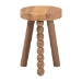 bali & pari Sihu Acacia Wood Multipurpose Accent Stool - Sculptural End Table with Bobbin Tripod Base for Living Room, Bedroom or Dining Room - Sihu-Natural-Stool