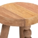 bali & pari Sihu Acacia Wood Multipurpose Accent Stool - Sculptural End Table with Bobbin Tripod Base for Living Room, Bedroom or Dining Room - Sihu-Natural-Stool