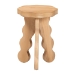 bali & pari Sino Acacia Wood Multipurpose Accent Stool - Sculptural End Table with Wavy Tripod Base for Living Room, Bedroom or Dining Room - Sino-Natural-Stool