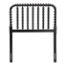 Baxton Studio Finley Turned Bobbin Headboard - Crafted Wood Panel with Decorative Spindle Design for Cottage Farmhouse Bedroom, Twin, Black - MG9820-Black-Twin-Headboard