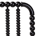 Baxton Studio Finley Turned Bobbin Headboard - Crafted Wood Panel with Decorative Spindle Design for Cottage Farmhouse Bedroom, Twin, Black - MG9820-Black-Twin-Headboard