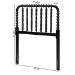 Baxton Studio Finley Turned Bobbin Headboard - Crafted Wood Panel with Decorative Spindle Design for Cottage Farmhouse Bedroom, Twin, Black - MG9820-Black-Twin-Headboard
