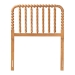 Baxton Studio Finley Turned Bobbin Headboard - Crafted Wood Panel with Decorative Spindle Design for Cottage Farmhouse Bedroom, Twin, Oak Brown - MG9820-NT Oak-Twin-Headboard