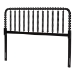 Baxton Studio Finley Turned Bobbin Headboard - Crafted Wood Panel with Decorative Spindle Design for Cottage Farmhouse Bedroom, King, Black