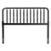 Baxton Studio Finley Turned Bobbin Headboard - Crafted Wood Panel with Decorative Spindle Design for Cottage Farmhouse Bedroom, King, Black - MG9820-Black-King-Headboard
