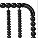 Baxton Studio Finley Turned Bobbin Headboard - Crafted Wood Panel with Decorative Spindle Design for Cottage Farmhouse Bedroom, King, Black - MG9820-Black-King-Headboard