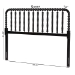 Baxton Studio Finley Turned Bobbin Headboard - Crafted Wood Panel with Decorative Spindle Design for Cottage Farmhouse Bedroom, King, Black - MG9820-Black-King-Headboard