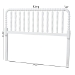 Baxton Studio Finley Turned Bobbin Headboard - Crafted Wood Panel with Decorative Spindle Design for Cottage Farmhouse Bedroom, Full, White - MG9820-White-Full-Headboard