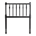 Baxton Studio Juliette Turned Spindle Headboard - Crafted Wood Panel with Decorative Spoke Design for Cottage Farmhouse Bedroom, Twin, Black - MG9821-Black-Twin-Headboard