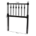 Baxton Studio Juliette Turned Spindle Headboard - Crafted Wood Panel with Decorative Spoke Design for Cottage Farmhouse Bedroom, Twin, Black - MG9821-Black-Twin-Headboard