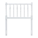 Baxton Studio Juliette Turned Spindle Headboard - Crafted Wood Panel with Decorative Spoke Design for Cottage Farmhouse Bedroom, Twin, White - MG9821-White-Twin-Headboard