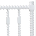 Baxton Studio Juliette Turned Spindle Headboard - Crafted Wood Panel with Decorative Spoke Design for Cottage Farmhouse Bedroom, Twin, White - MG9821-White-Twin-Headboard