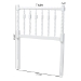 Baxton Studio Juliette Turned Spindle Headboard - Crafted Wood Panel with Decorative Spoke Design for Cottage Farmhouse Bedroom, Twin, White - MG9821-White-Twin-Headboard