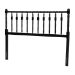 Baxton Studio Juliette Turned Spindle Headboard - Crafted Wood Panel with Decorative Spoke Design for Cottage Farmhouse Bedroom, King, Black