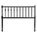 Baxton Studio Juliette Turned Spindle Headboard - Crafted Wood Panel with Decorative Spoke Design for Cottage Farmhouse Bedroom, King, Black - MG9821-Black-King-Headboard