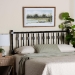 Baxton Studio Juliette Turned Spindle Headboard - Crafted Wood Panel with Decorative Spoke Design for Cottage Farmhouse Bedroom, King, Black - MG9821-Black-King-Headboard