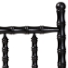 Baxton Studio Edaline Bamboo Motif Headboard - Crafted Wood Panel with Decorative Turned Spindle Design for Boho Costal Bedroom, Twin, Black - MG9822-Black-Twin-Headboard