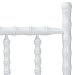 Baxton Studio Edaline Bamboo Motif Headboard - Crafted Wood Panel with Decorative Turned Spindle Design for Boho Costal Bedroom, Twin, White - MG9822-White-Twin-Headboard
