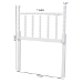 Baxton Studio Edaline Bamboo Motif Headboard - Crafted Wood Panel with Decorative Turned Spindle Design for Boho Costal Bedroom, Twin, White - MG9822-White-Twin-Headboard