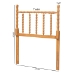 Baxton Studio Edaline Bamboo Motif Headboard - Crafted Wood Panel with Decorative Turned Spindle Design for Boho Costal Bedroom, Twin, Oak Brown - MG9822-NT Oak-Twin-Headboard