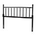 Baxton Studio Edaline Bamboo Motif Headboard - Crafted Wood Panel with Decorative Turned Spindle Design for Boho Costal Bedroom, Queen, Black