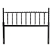 Baxton Studio Edaline Bamboo Motif Headboard - Crafted Wood Panel with Decorative Turned Spindle Design for Boho Costal Bedroom, Queen, Black - MG9822-Black-Queen-Headboard
