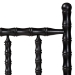 Baxton Studio Edaline Bamboo Motif Headboard - Crafted Wood Panel with Decorative Turned Spindle Design for Boho Costal Bedroom, Queen, Black - MG9822-Black-Queen-Headboard