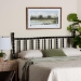 Baxton Studio Edaline Bamboo Motif Headboard - Crafted Wood Panel with Decorative Turned Spindle Design for Boho Costal Bedroom, Queen, Black - MG9822-Black-Queen-Headboard